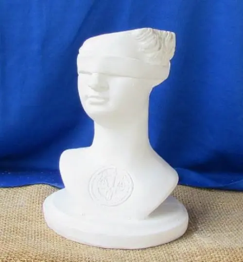 Escultura Busto Justiça Imagem em Gesso Cru para Pintar