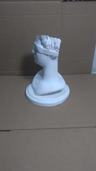 Escultura Busto Justiça Imagem em Gesso Cru para Pintar