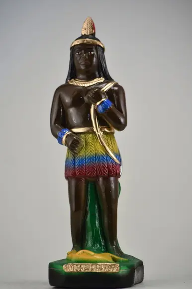 Escultura Caboclo Caçador Oxosse Imagem em Gesso Puro