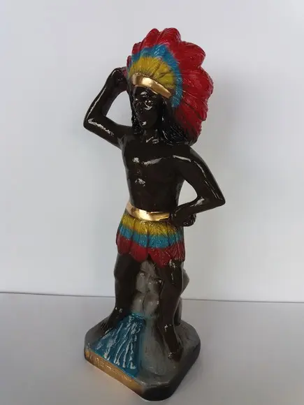 Escultura Caboclo Tupã Imagem 100% em Gesso Natural