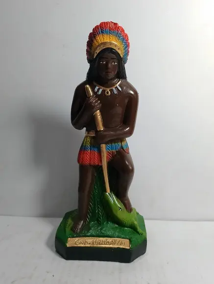 Escultura Caboclo Urubatan Imagem em Gesso Estatua Caboclos