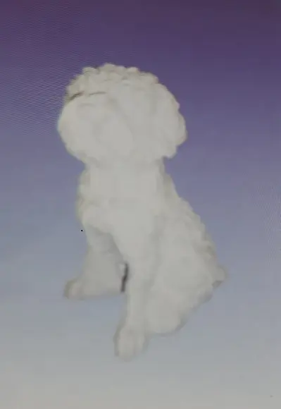 Escultura Cachorro Toy Imagem Cãozinho em Gesso Cru