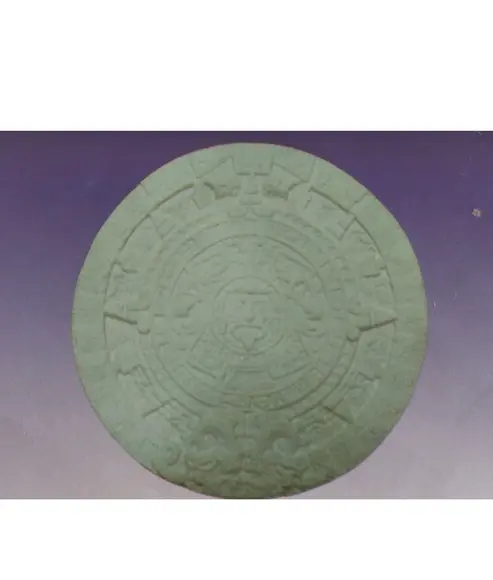 Escultura Calendário de Asteca Imagem em Gesso Cru