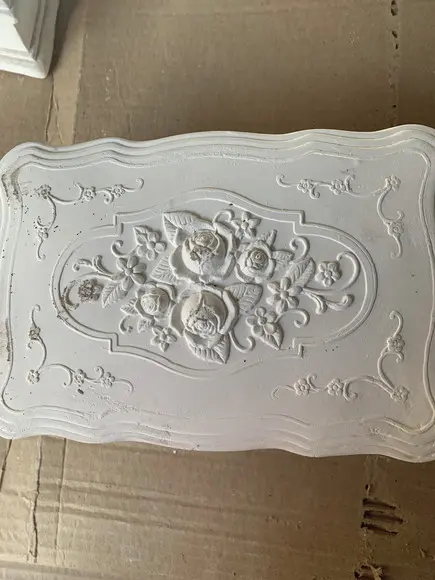 Escultura Caixa Fiorentina Imagem em Gesso Cru para Pintar