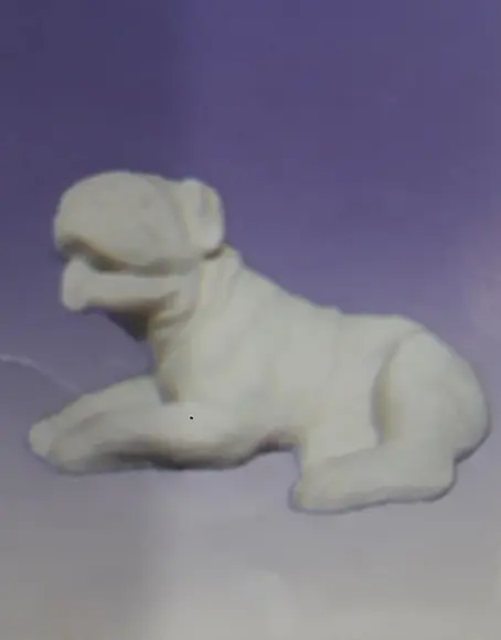 Escultura Cão Bulldog Imagem em Gesso Cru para Pintar
