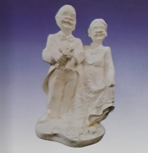 Escultura Casal de Velhinhos Noivinhos para Pintar em Gesso