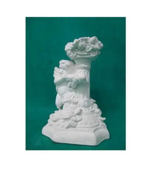 Escultura Castiçal do Bosque Violino em Gesso Cru p/ Pintar
