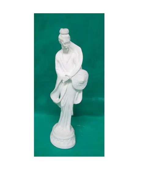 Escultura Chines Fino Espada em Gesso Cru para Pintar