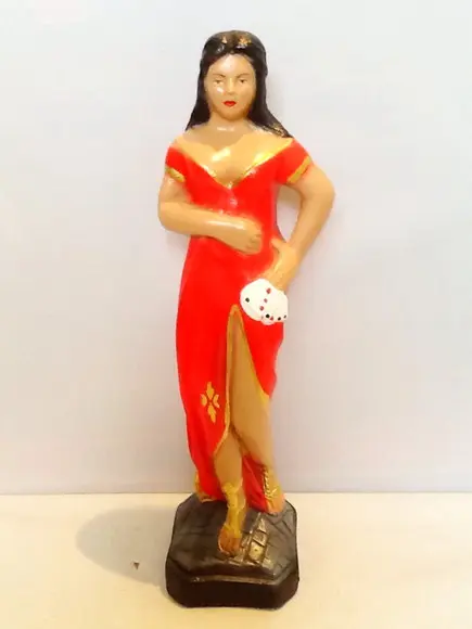 Escultura Cigana Carmita Imagem 100% em Gesso Natural