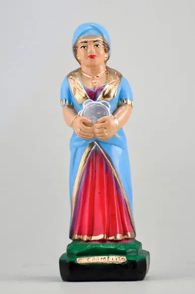 Escultura Cigana Carmelita Imagem 100% em Gesso Natural