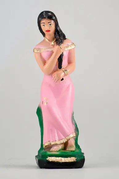 Escultura Cigana Rosa Imagem 100% em Gesso Puro Grande