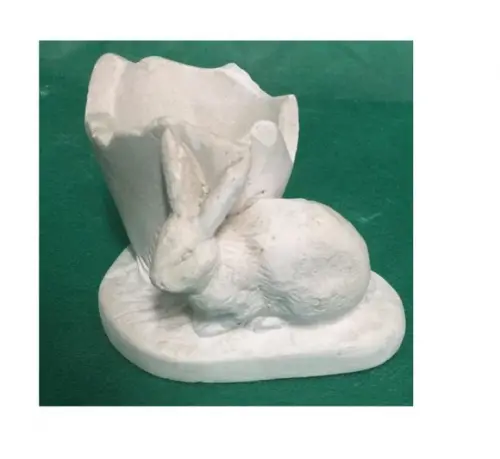 Escultura Coelho com Casca de Ovo para Pintar