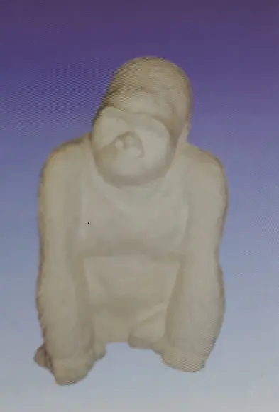 Escultura Cofre de Macaco em Gesso Cru para Pintar