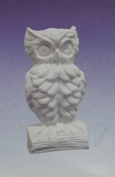 Escultura Coruja Atenas Imagem para Pintar em Gesso Cru
