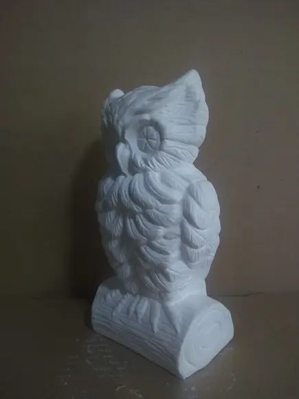 Escultura Coruja Atenas Imagem para Pintar em Gesso Cru