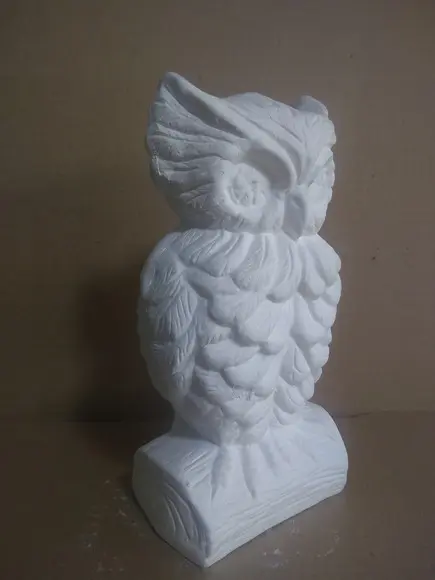 Escultura Coruja Atenas Imagem para Pintar em Gesso Cru