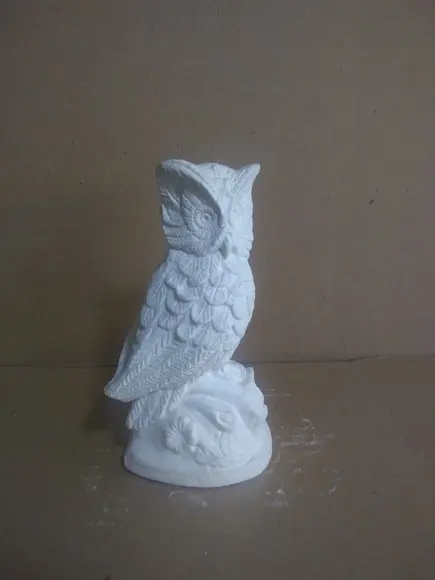Escultura Coruja Paulista Lisa Imagem para Pintar em Gesso