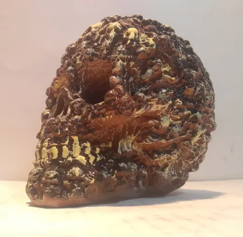 Escultura Cranio Caveira Imagem Esqueleto Cranio Exu Caveira