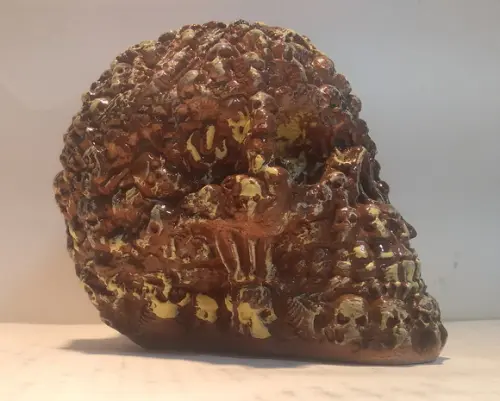 Escultura Cranio Caveira Imagem Esqueleto Cranio Exu Caveira