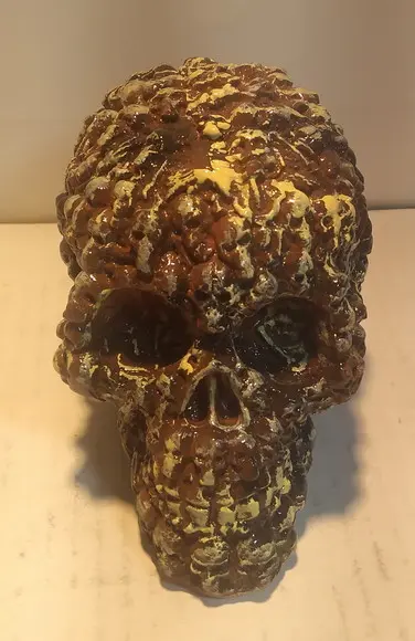 Escultura Cranio Caveira Imagem Esqueleto Cranio Exu Caveira