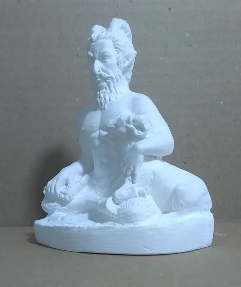 Escultura Deus da Floresta Pã Imagem para Pintar em Gesso
