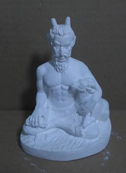 Escultura Deus da Floresta Pã Imagem para Pintar em Gesso