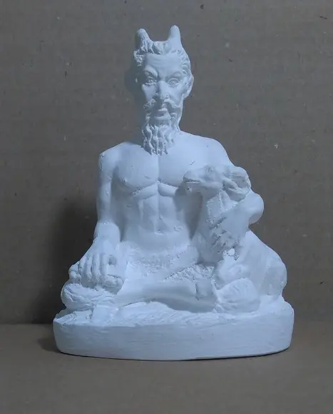 Escultura Deus da Floresta Pã Imagem para Pintar em Gesso