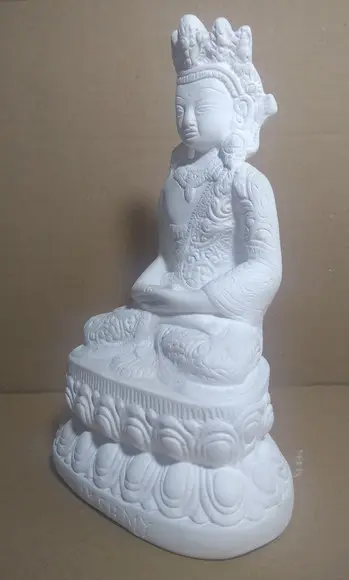 Escultura Deusa Lakshmy Imagem Lakshimi Gesso Cru P/pintar