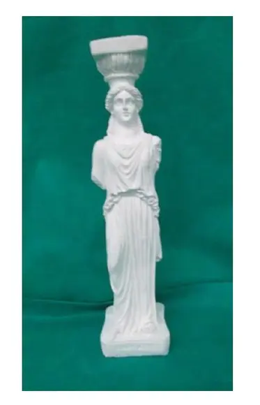 Escultura Deusa de Pilar em Gesso Cru para Pintar