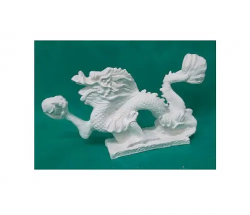 Escultura Dragão Bola Médio em Gesso Cru para Pintar