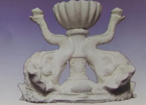 Escultura Elefante com Taça em Gesso Cru para Pintar