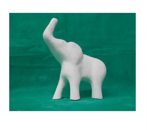Escultura Elefante Liso em Gesso Cru para Pintar