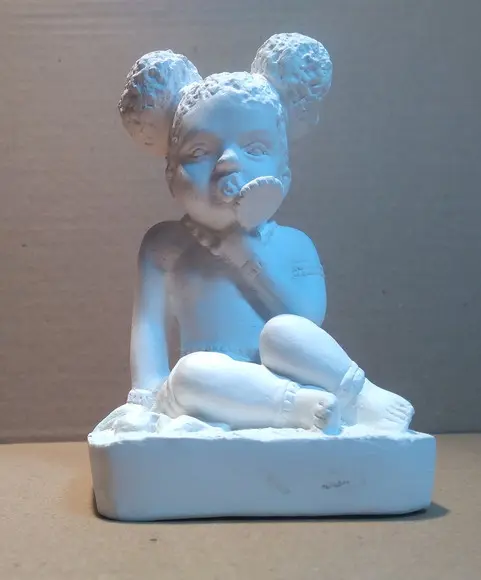 Escultura Ere Menina Imagem Menina Africana Ere