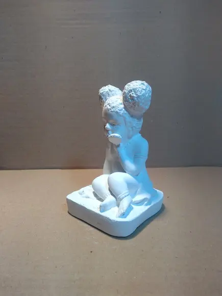 Escultura Ere Menina Imagem Menina Africana Ere
