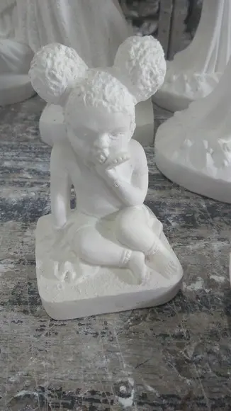 Escultura Ere Menina Imagem Menina Africana Ere