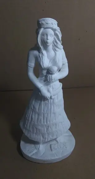 Escultura Ewa Orixá do Candomblé Imagem em Gesso para Pintar