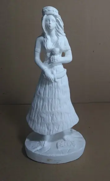 Escultura Ewa Orixá do Candomblé Imagem em Gesso para Pintar