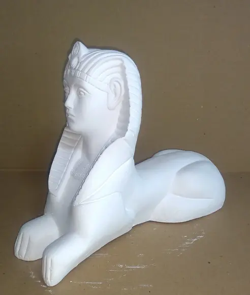 Escultura Esfinge em Gesso Cru para Pintar Como Desejar