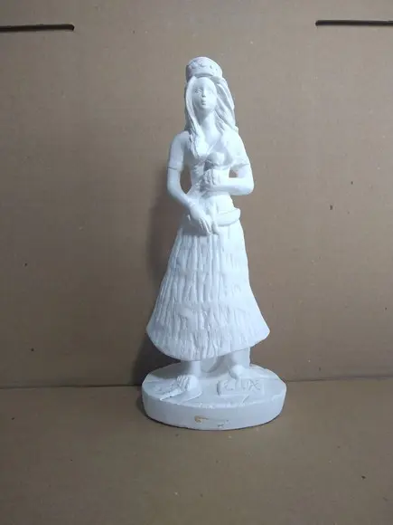 Escultura Ewa Orixá do Candomblé Imagem em Gesso para Pintar