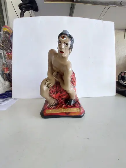 Escultura Exu Mal Olhado Imagem 100% em Gesso Natural