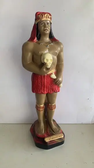 Escultura Exu Pimenta Imagem 100% em Gesso Natural