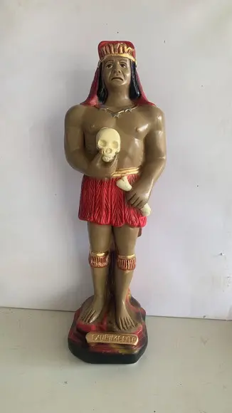 Escultura Exu Pimenta Imagem 100% em Gesso Natural