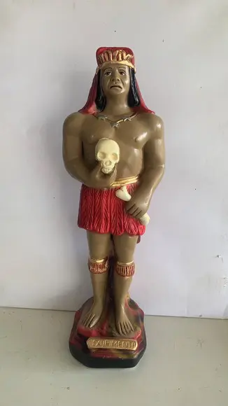 Escultura Exu Pimenta Imagem 100% em Gesso Natural
