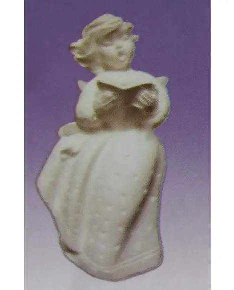 Escultura Fada Cantora com Livro em Gesso para Pintar