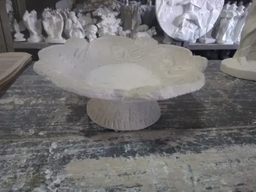 Escultura Floreira Veneza Cesto de Mesa Lindo c/ Vão no Meio