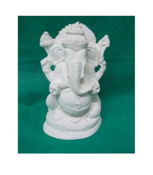 Escultura Ganesha Fortuna em Gesso Cru para Pintar