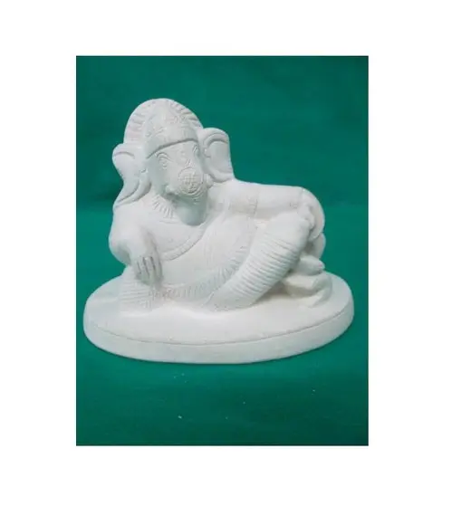 Escultura Ganesha Deitado em Gesso Cru para Pintar