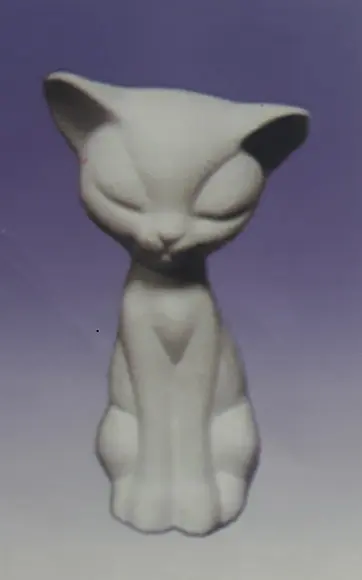Escultura Gato Siames Imagem em Gesso Cru para Pintar