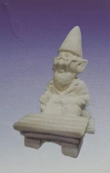 Escultura Gnomo Doutor em Gesso Cru para Pintar