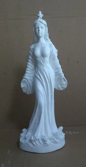 Escultura Iemanjá Imagem Yemanja com Estrela Linda na Cabeça
